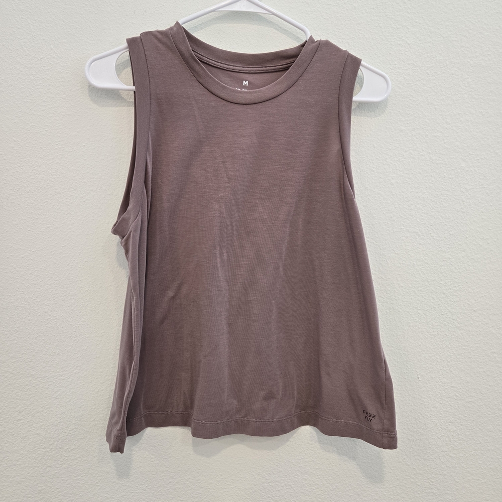 Free Fly Apparel Women's Muscle Tee in Dusty Mauve